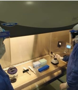 cabina de bioseguridad para pruebas PCR